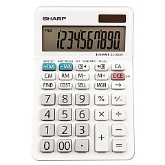 Sharp EL-330WB Desktop Calculator, 10-Digit LCD