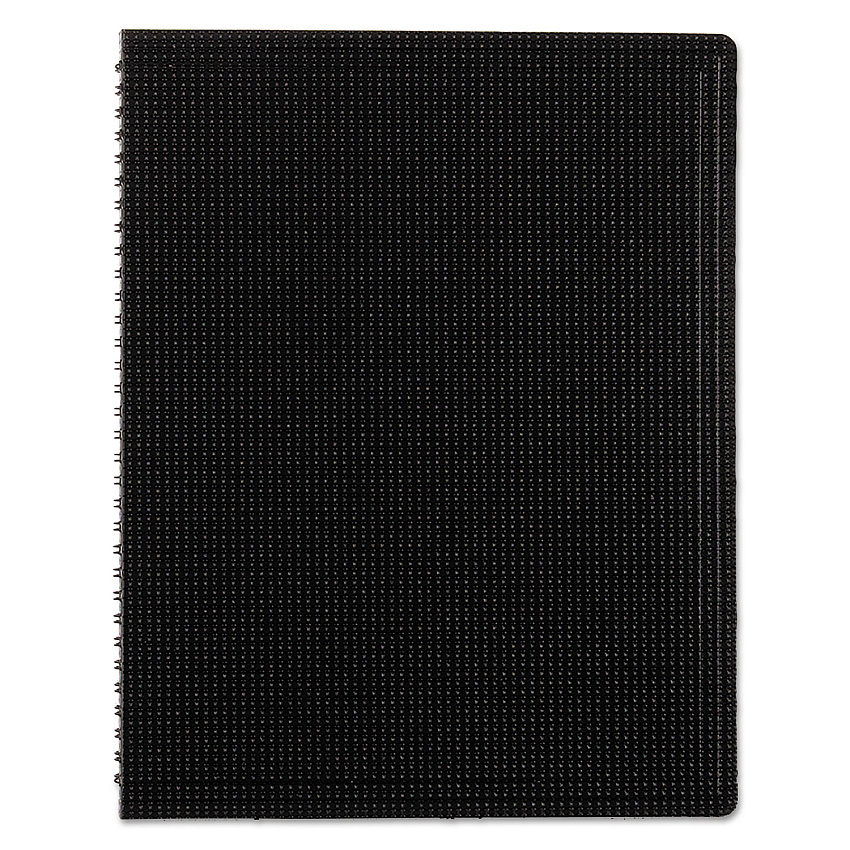 Blueline Duraflex Poly Notebook, 1 Subject, Medium/College Rule, Black Cover, 11 x 8.5, 80 Sheets (B4181)