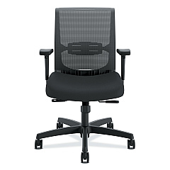 HON Convergence Mid-Back Task Chair, Synchro-Tilt and Seat Glide, Supports Up to 275 lb, Black (CMY1AACCF10)