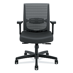 HON Convergence Mid-Back Task Chair, Synchro-Tilt and Seat Glide, Supports Up to 275 lb, Black (CMY1AUR10)