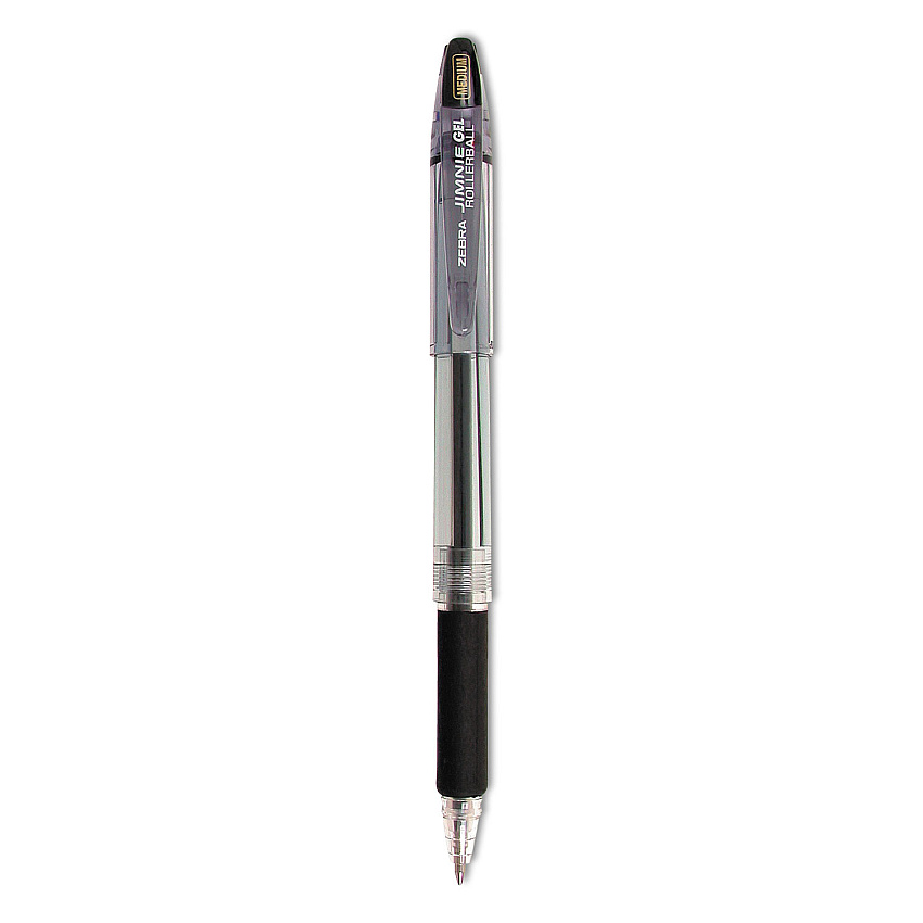 Zebra Jimnie Gel Pen Value Pack, Stick, Medium 0.7 mm, Black Ink, Smoke Barrel, 24/Box (14410)