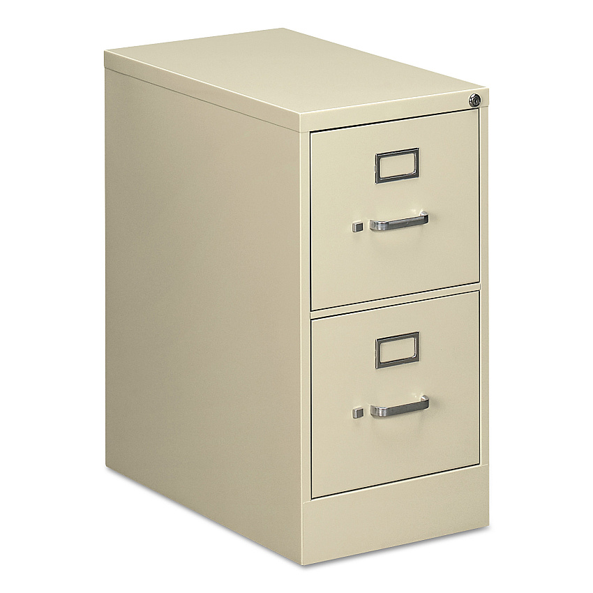 Alera Two-Drawer Economy Vertical File, 2 Letter-Size File Drawers, Putty, 15" x 25" x 29" (ALEHVF1529PY)