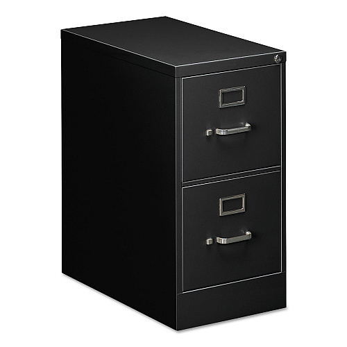 Alera Two-Drawer Economy Vertical File, 2 Letter-Size File Drawers, Black, 15" x 25" x 29" (ALEHVF1529BL)