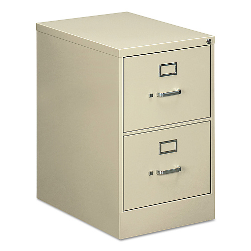 Alera Two-Drawer Economy Vertical File, 2 Legal-Size File Drawers, Putty, 18.25" x 25" x 29" (ALEHVF1929PY)