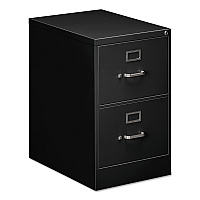 Alera Two-Drawer Economy Vertical File, 2 Legal-Size File Drawers, Black, 18.25" x 25" x 29" (ALEHVF1929BL)