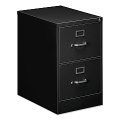 Alera Two-Drawer Economy Vertical File, 2 Legal-Size File Drawers, Black, 18.25" x 25" x 29" (ALEHVF1929BL)