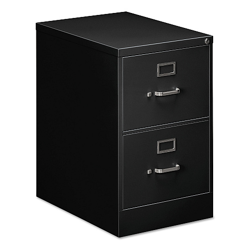 Alera Two-Drawer Economy Vertical File, 2 Legal-Size File Drawers, Black, 18.25" x 25" x 29" (ALEHVF1929BL)