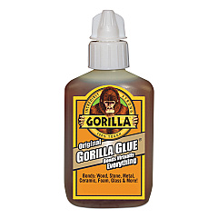 Gorilla Original Formula Glue, 2 oz, Dries Light Brown (5000206)