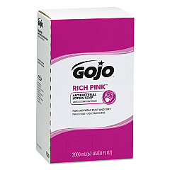 GOJO RICH PINK Antibacterial Lotion Soap Refill, Floral, 2,000 mL, 4/Carton (7220)