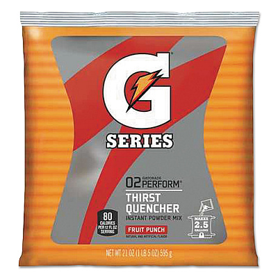 Gatorade Thirst Quencher Powdered Drink Mix, Fruit Punch, 21oz Packet, 32/Carton (33691)