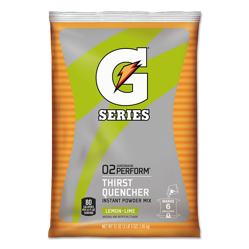 Gatorade Original Powdered Drink Mix, Lemon-Lime, 51oz Packets, 14/Carton (03967)
