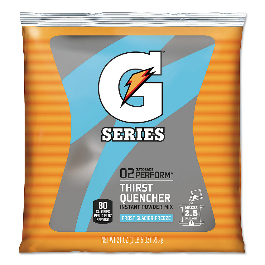 Gatorade Powdered Drink Mix, Glacier Freeze, 21oz Packet, 32/Carton (33677)