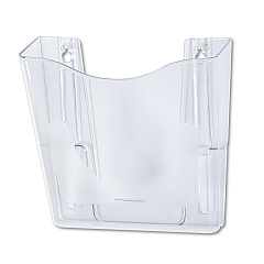 deflecto Euro-Style DocuPocket Portrait Wall File, A4/Letter/Magazine/Portfolio Size, 10.25" x 4" x 10", Clear (63001)