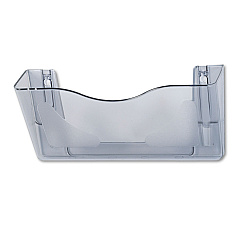 deflecto Euro-Style DocuPocket Landscape Wall File, Larger Files/Tabloid Size, 15" x 4" x 6.63", Smoke (63102)