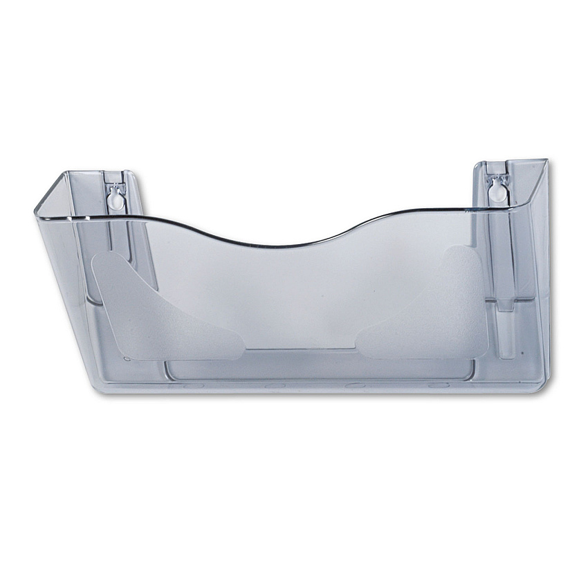 deflecto Euro-Style DocuPocket Landscape Wall File, Larger Files/Tabloid Size, 15" x 4" x 6.63", Smoke (63102)