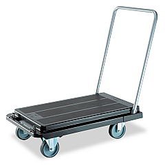 deflecto Heavy-Duty Platform Cart, 500 lb Capacity, 21 x 32.5 x 37.5, Black (CRT550004)
