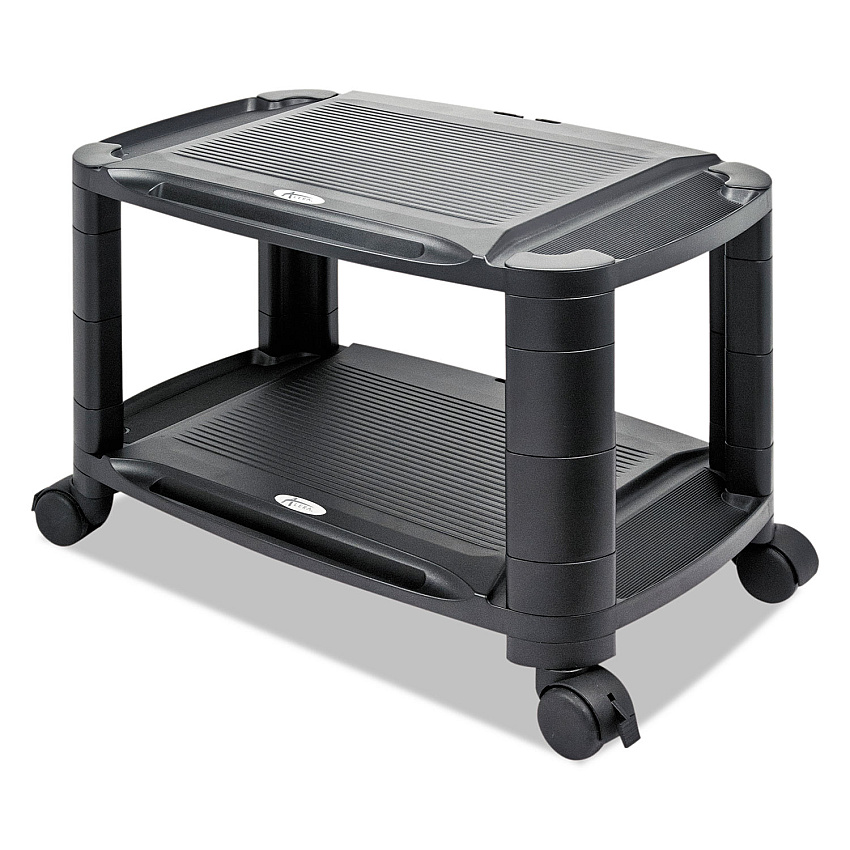 Alera 3-in-1 Storage Cart and Stand, 21.63w x 13.75d x 24.75h, Black/Gray (ALEU3N1BL)