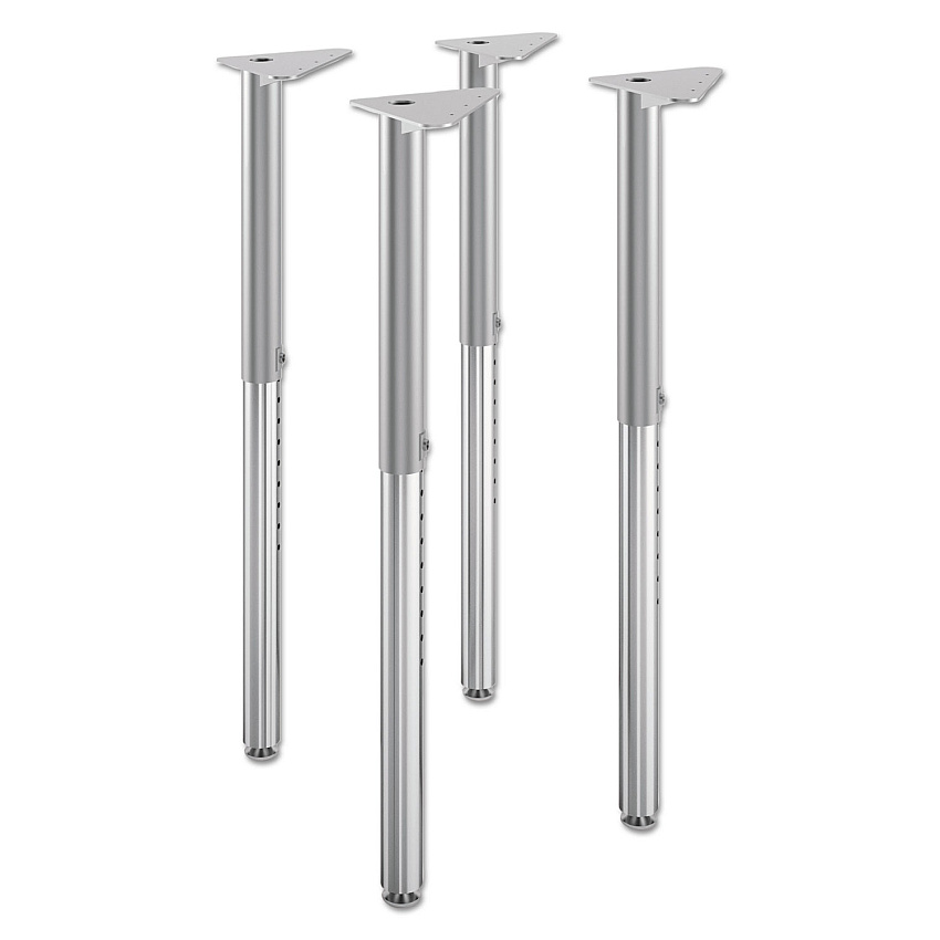 HON Build Adjustable Post Legs, 22" to 34" High, 4/Pack (B4LEGT1)