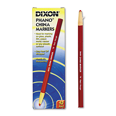 Dixon China Marker, Red, Dozen (00079)