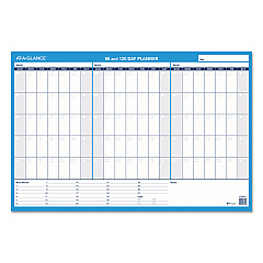 AT-A-GLANCE 90/120-Day Undated Horizontal Erasable Wall Planner, 36 x 24, White/Blue Sheets, Undated (PM23928)