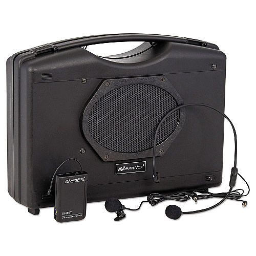AmpliVox Bluetooth Audio Portable Buddy with Wireless Handsfree Mic, 50W, Black (SW222A)