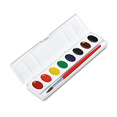 Prang Professional Watercolors, 8 Assorted Colors, Oval Pan Palette Tray (00800)