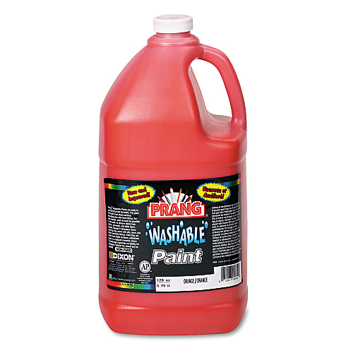 Prang Washable Paint, Orange, 1 gal Bottle (10602)