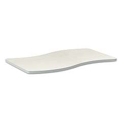 HON Build Ribbon Shape Table Top, 54w x 30d, Silver Mesh (SW3054ENB9K)