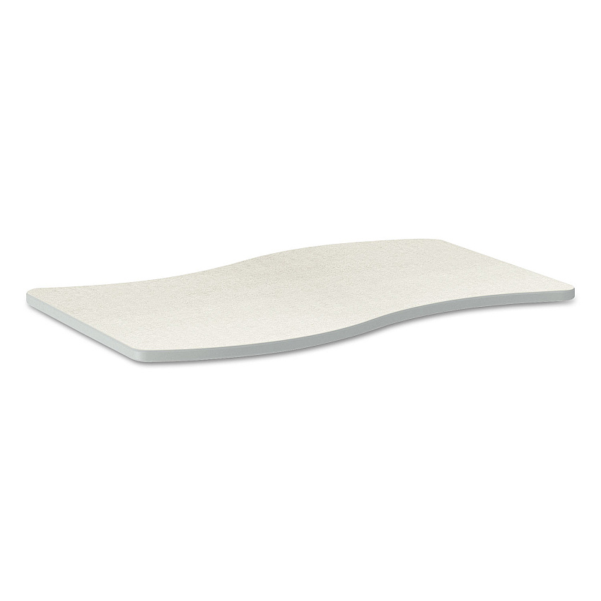 HON Build Ribbon Shape Table Top, 54w x 30d, Silver Mesh (SW3054ENB9K)