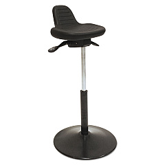 ShopSol Pneumatic Sit-Stand Stool, Supports Up to 250 lb, Black (1010276)