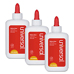 Universal Washable White Glue, 4 oz, Dries Clear (UNV46064)