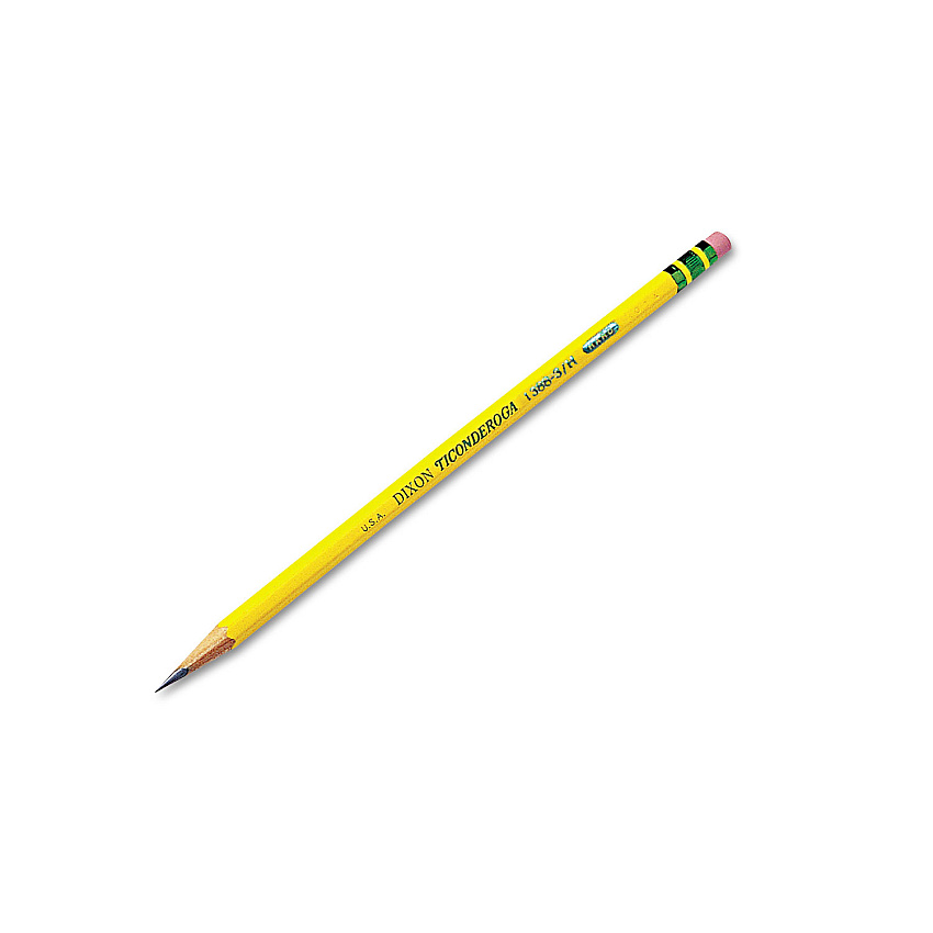 Ticonderoga Pencils, HB (#3), Black Lead, Yellow Barrel, Dozen (13883)