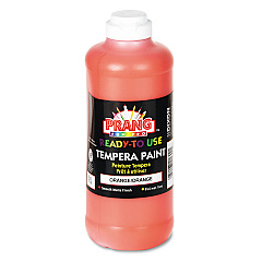 Prang Ready-to-Use Tempera Paint, Orange, 16 oz Dispenser-Cap Bottle (21602)