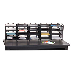 Safco Onyx Mesh Literature Sorter, 20 Compartments, 19 x 15.25 x 59, Black (7770BL)