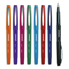 Universal Porous Point Pen, Stick, Medium 0.7 mm, Assorted Ink and Barrel Colors, 8/Pack (UNV50504)