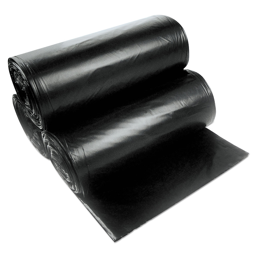 Linear Low Density Can Liners with AccuFit Sizing, 23 gal, 1.3 mil, 28" x 45", Black, 20 Bags/Roll, 10 Rolls/Carton (H5645PKR01)