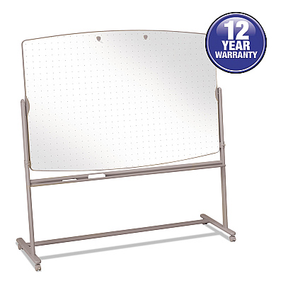 Quartet Total Erase Reversible Mobile Easel, 72 x 48, White Surface, Neutral Frame (3640TE)