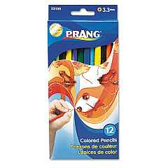 Prang Colored Pencil Sets, 3.3 mm, 2B (#1), Assorted Lead/Barrel Colors, Dozen (22120)