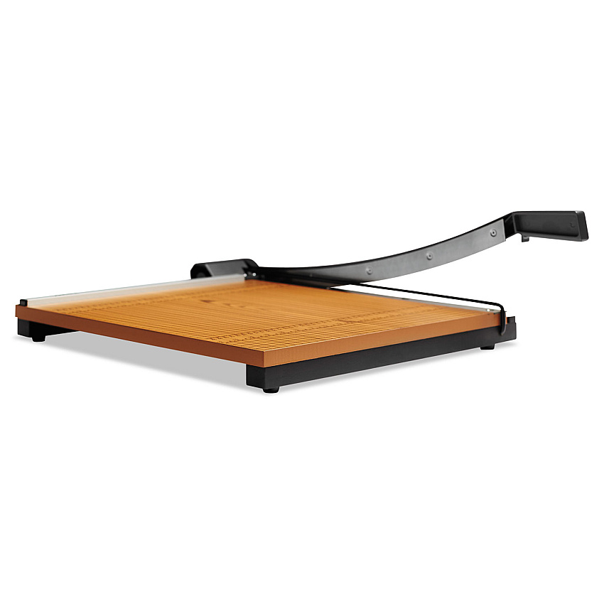 X-ACTO Square Commercial Grade Wood Base Guillotine Trimmer, 15 Sheets, 18" Cut Length, 18 x 18 (26618LMR)