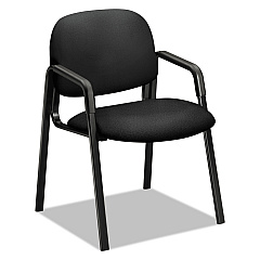 HON Solutions Seating 4000 Series Leg Base Guest Chair, 23.5" x 24.5" x 32", Black (4003CU10T)