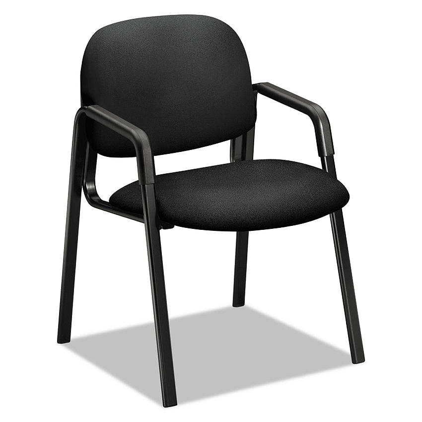 HON Solutions Seating 4000 Series Leg Base Guest Chair, 23.5" x 24.5" x 32", Black (4003CU10T)