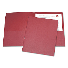 AbilityOne 7510015122415 SKILCRAFT Double Pocket Portfolio, 0.38" Capacity, 11 x 8.5, Red, 25/Box