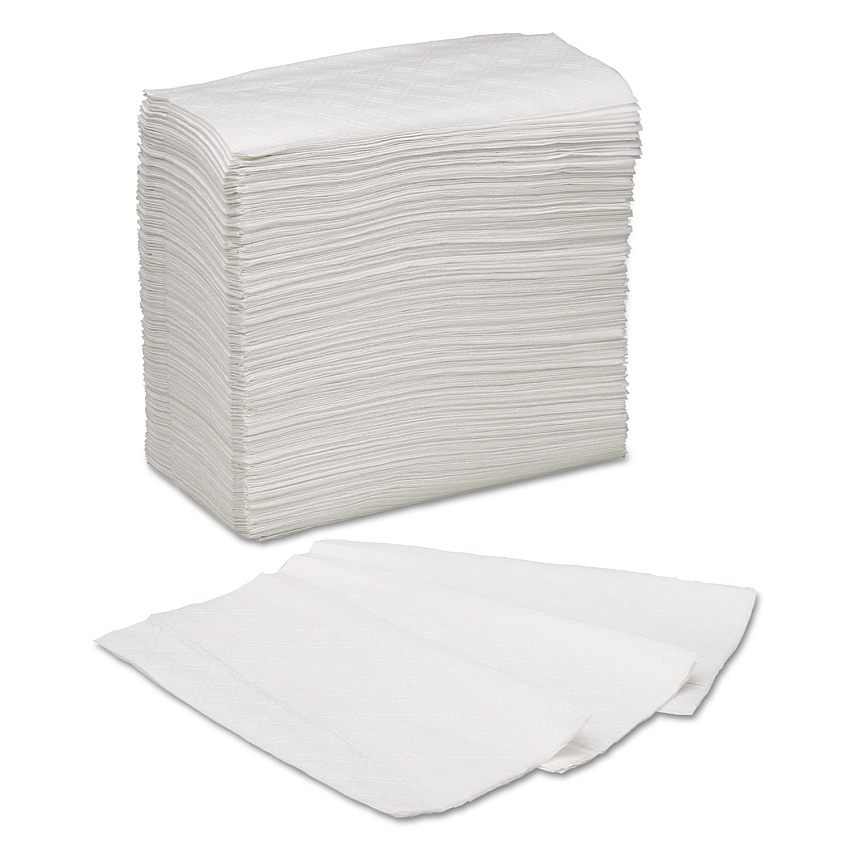 AbilityOne 8540009654691, SKILCRAFT, Table Napkin, Junior, 1-Ply, White, 10,000/Box