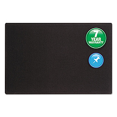 Quartet Oval Office Fabric Bulletin Board, 36 x 24, Black (7683BK)