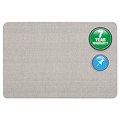 Quartet Oval Office Fabric Bulletin Board, 36 x 24, Gray (7683G)