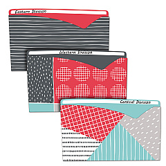C-Line Write-On Fashion Poly File Jackets, Straight Tab, Letter Size, Assorted Colors, 6/Pack (63540)