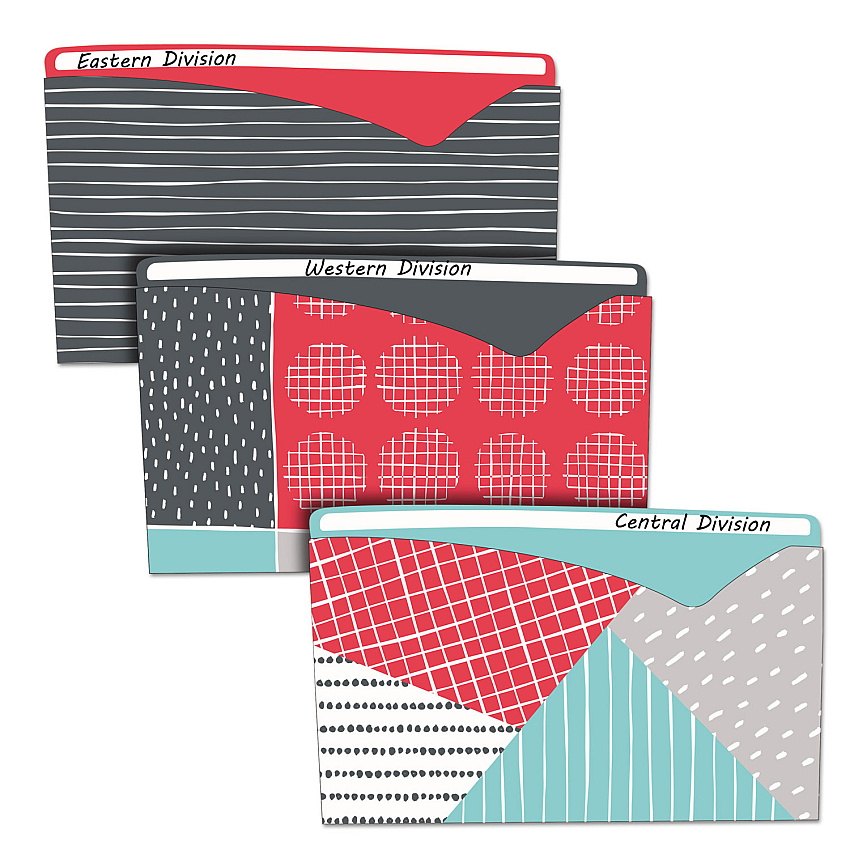 C-Line Write-On Fashion Poly File Jackets, Straight Tab, Letter Size, Assorted Colors, 6/Pack (63540)