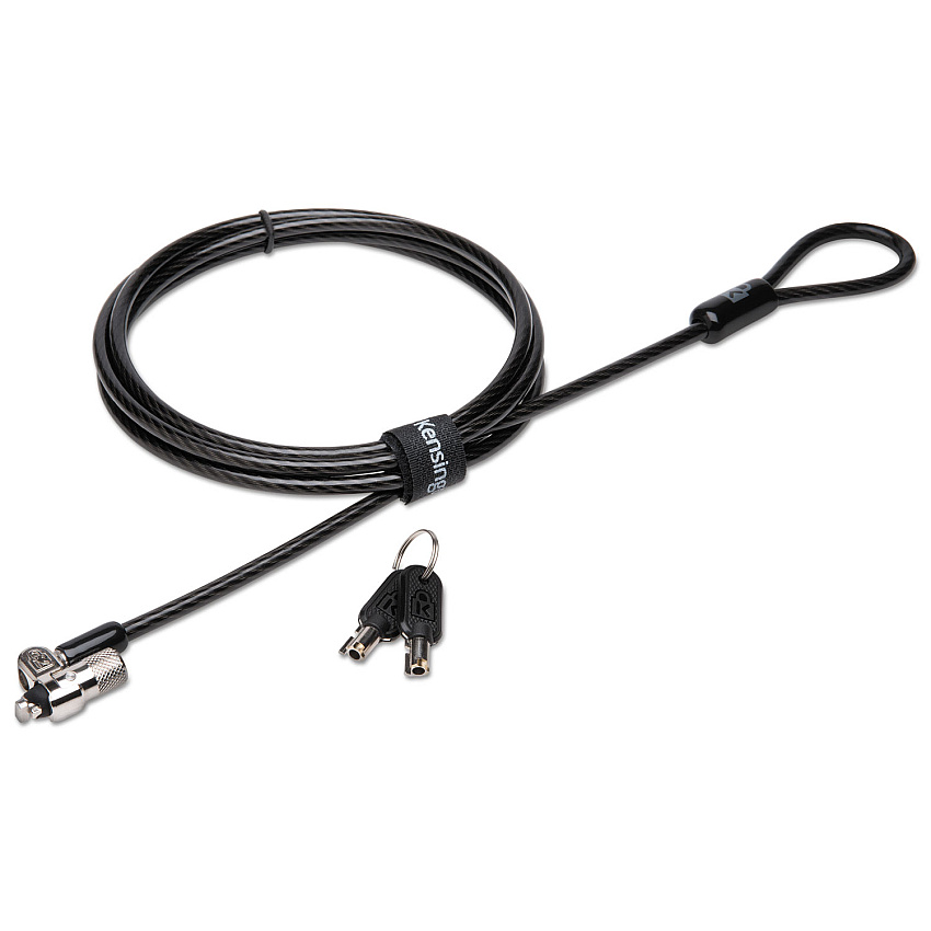 Kensington MicroSaver 2.0 Keyed Laptop Lock, 6ft Steel Cable, Silver, Two Keys (65020)