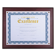 Universal Award Plaque, 13.3 x 11, Mahogany with Mahogany Border (UNV76825)