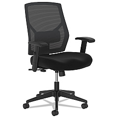 HON VL581 High-Back Task Chair, Supports Up to 250 lb, 18" to 22" Seat Height, Black (VL581ES10T)